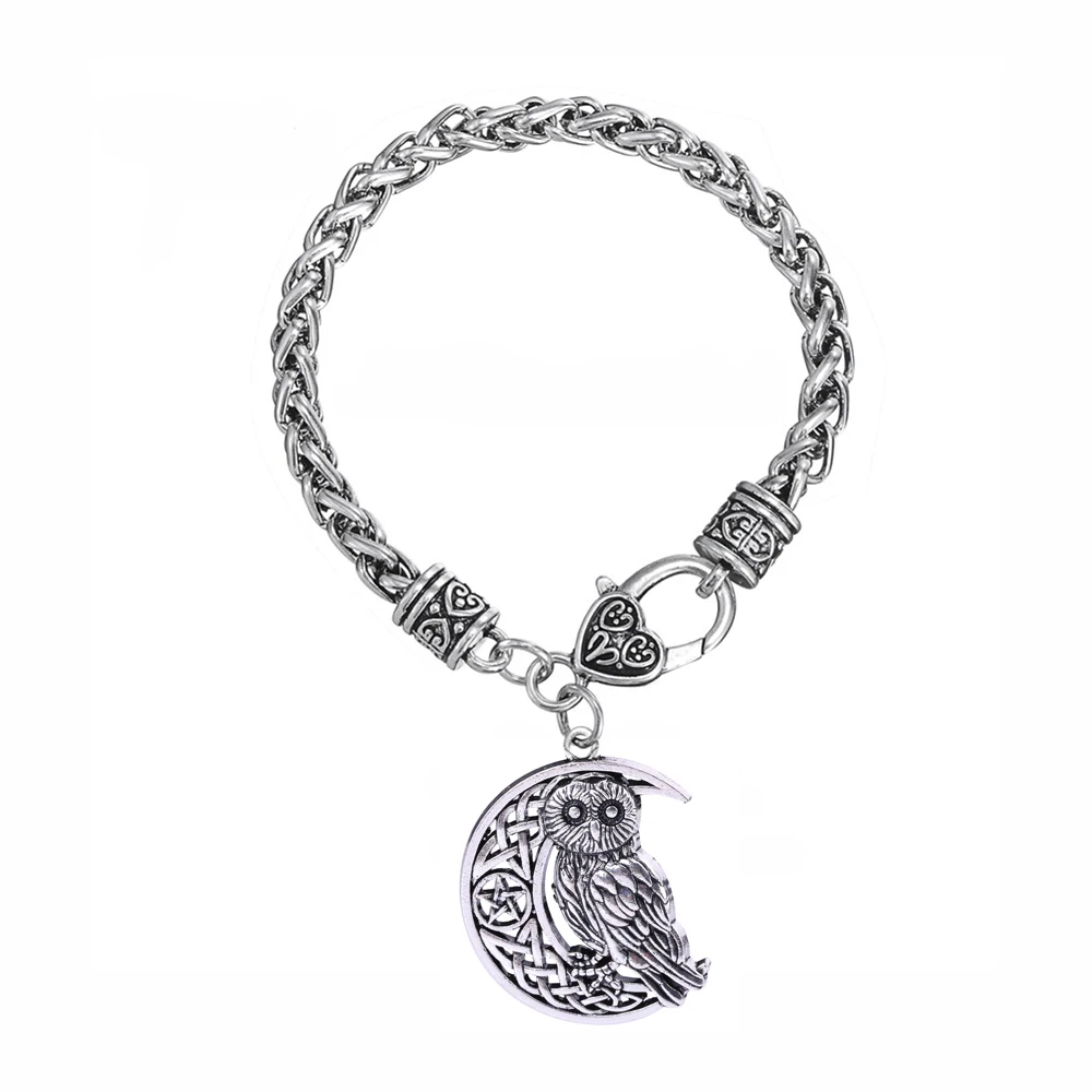 Давапара богиня полумесяц подвеска браслет в виде совы Вика пентаграмма