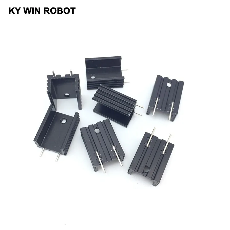 

10pcs Free Shipping Aluminium TO-220 Heatsink TO 220 Heat Sink Transistor Radiator TO220 Cooler Cooling 15*10*20MM With 2Pin