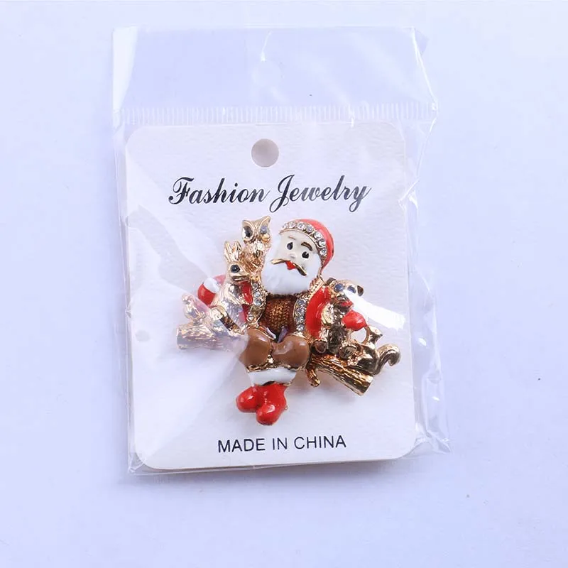 Винтажная брошь Санта-Клауса булавка в форме животного для кошек собак кроликов