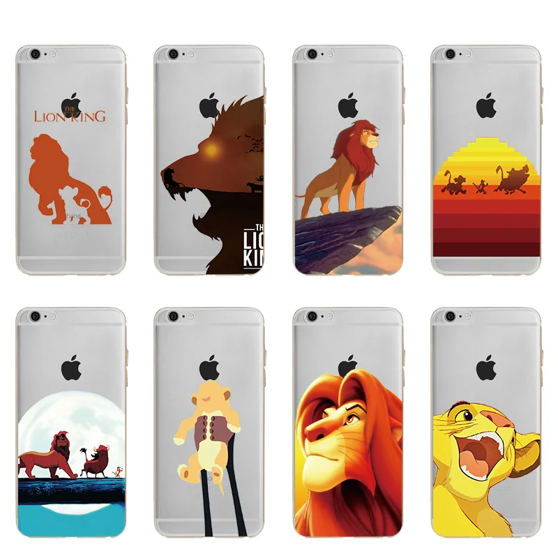Мягкий ТПУ чехол с рисунком льва Кинга для iPhone 6 6S X XS Max Модный iphone 5 5S SE 7 8 Plus XR |