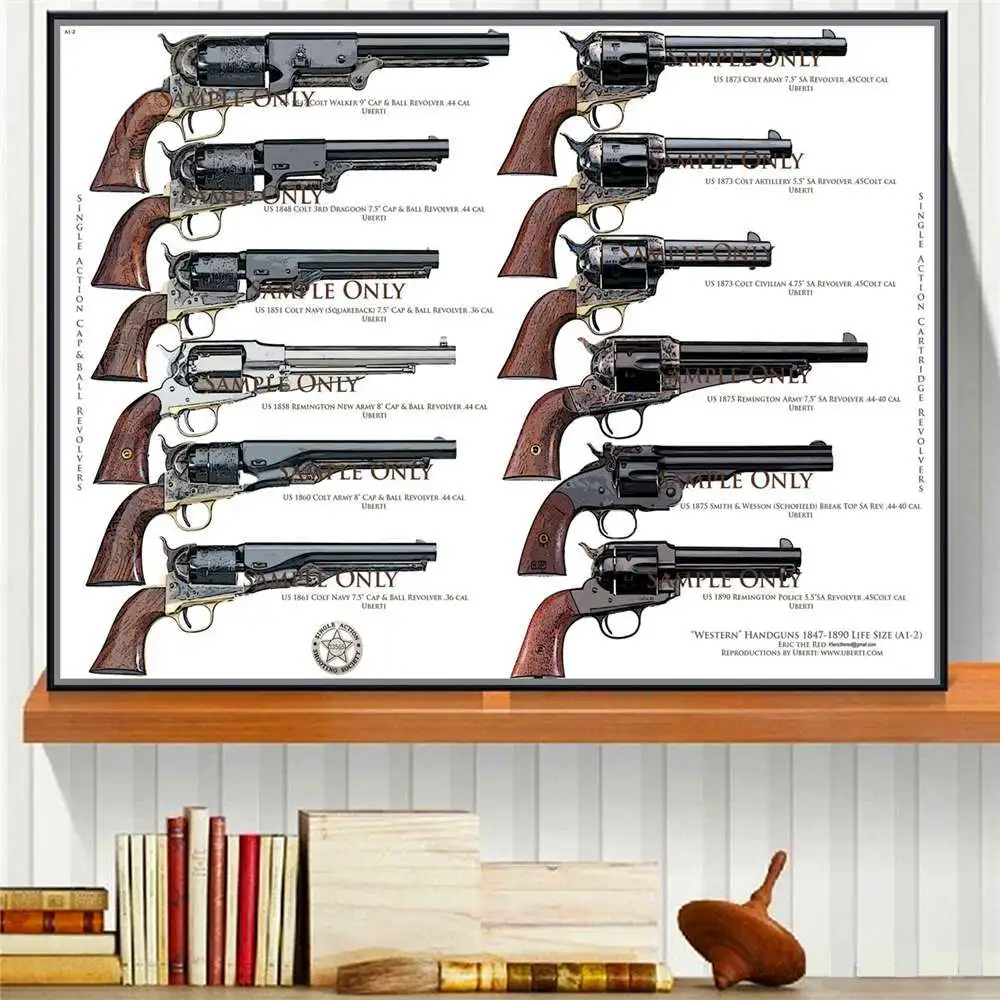 7 AK47 RPG Пистолетная карта русского оружия Печать на холсте Современная живопись плакаты настенные художественные картины для украшения гостиной без рамки - Цвет: 7