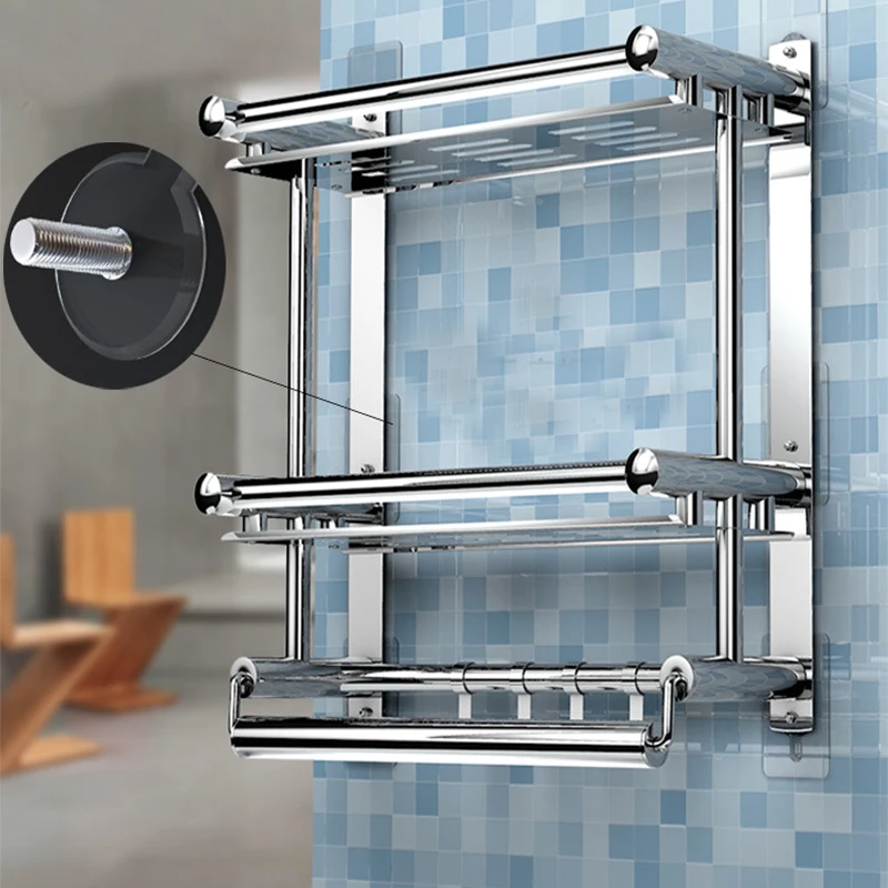 6 шт. настенная полка для ванной комнаты винтовая ручка крючок халата сумка