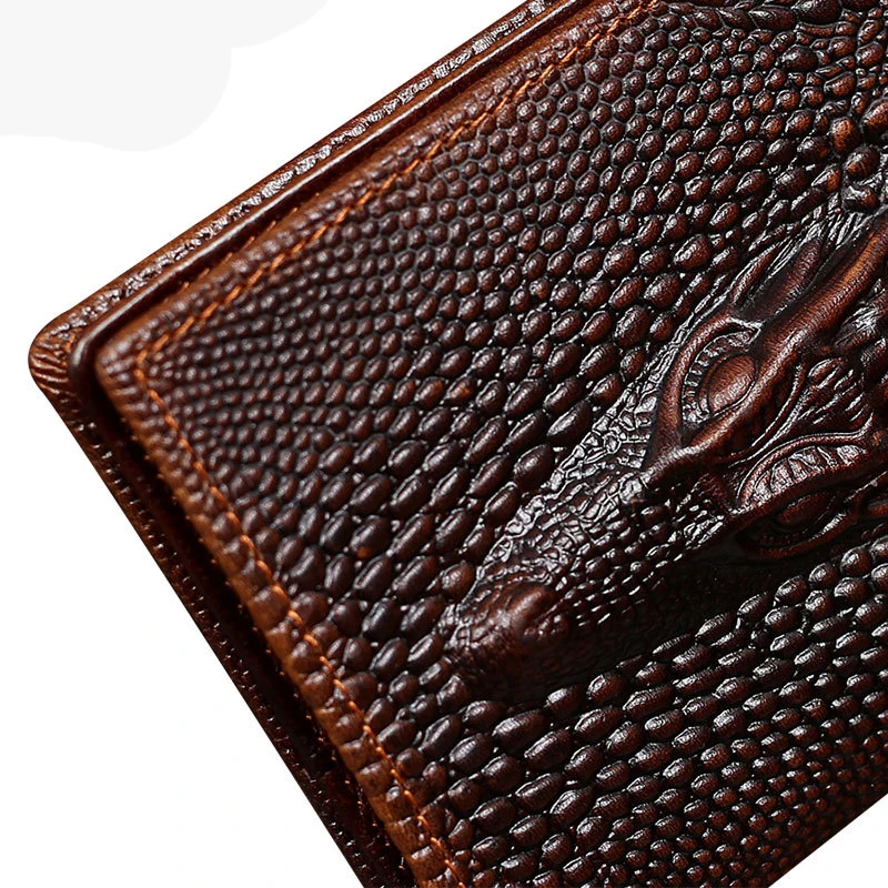 Винтажный Мужской кошелек из натуральной кожи аллигатора длинный воловьей клатч кошельки в клетку с