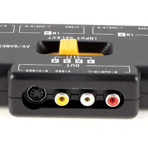 4 полосный Аудио Видео AV RCA переключатель для игры разветвитель коробки