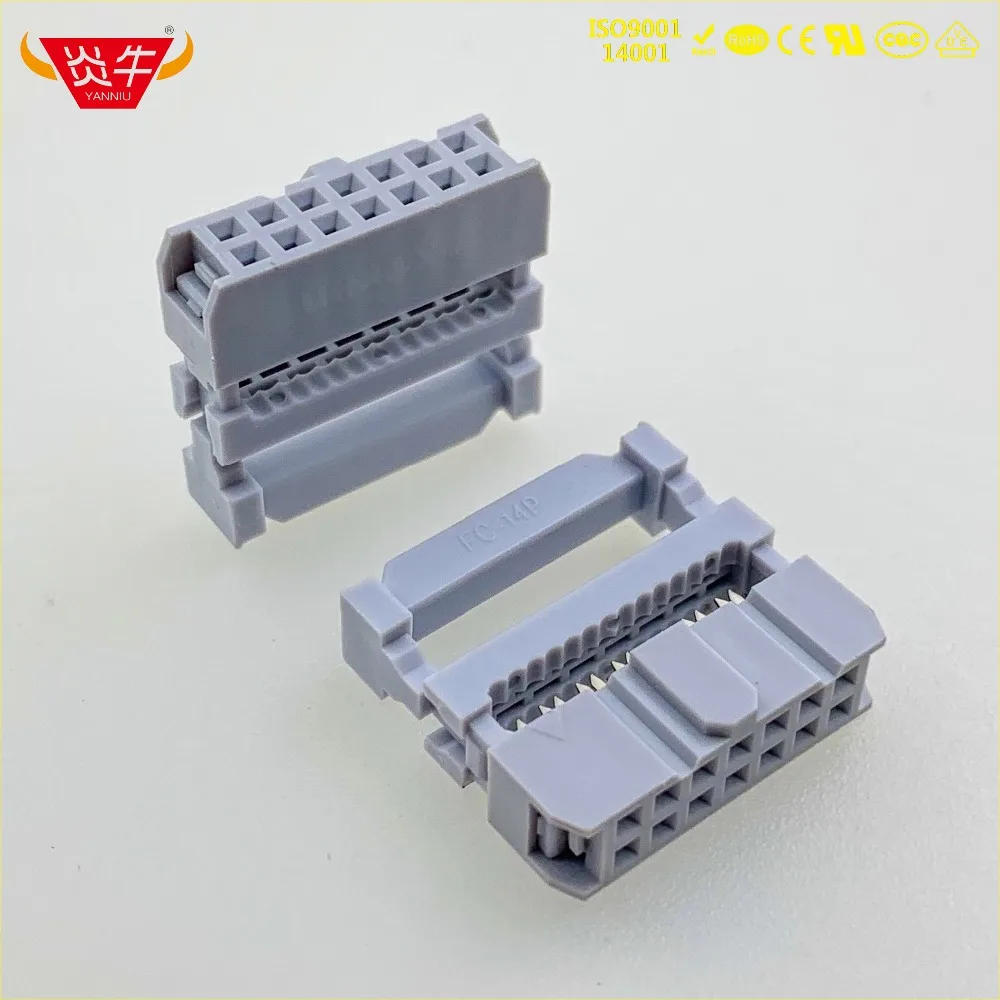 FC 14P женский 2 54 мм Шаг 14PIN IDC разъемы ISP JTAG HEADER для плоского ленточного кабеля