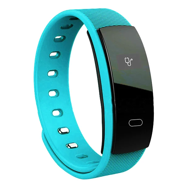 Смарт-часы QS80 с Bluetooth фитнес-браслет пульсометр для Android IOS черный синий