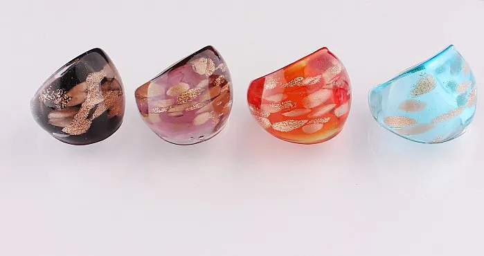 Оптовая продажа оптом 12 шт. золотая пыль весенний стиль муранское стекло