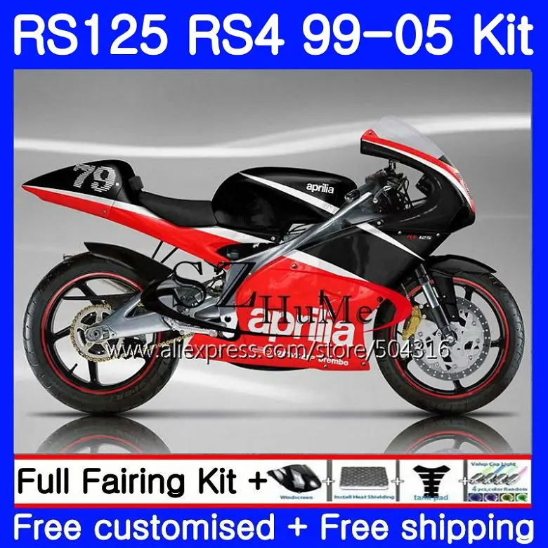 

Body For Aprilia RS 125 1999 2000 2001 2002 2003 2005 84NO.1 RS4 RS-125 RSV125 RS125 99 00 01 02 03 04 05 Fairings Glossy black