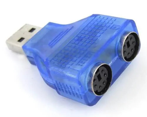Адаптер USB к PS/2 для ПК конвертер клавиатуры мыши компьютера или ноутбука синий|mouse