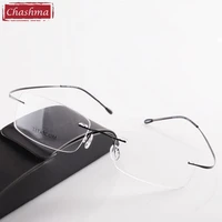 chashma brand titanium optical glasses women and men fashion rimless ultra light 2 g only optical glasses frame