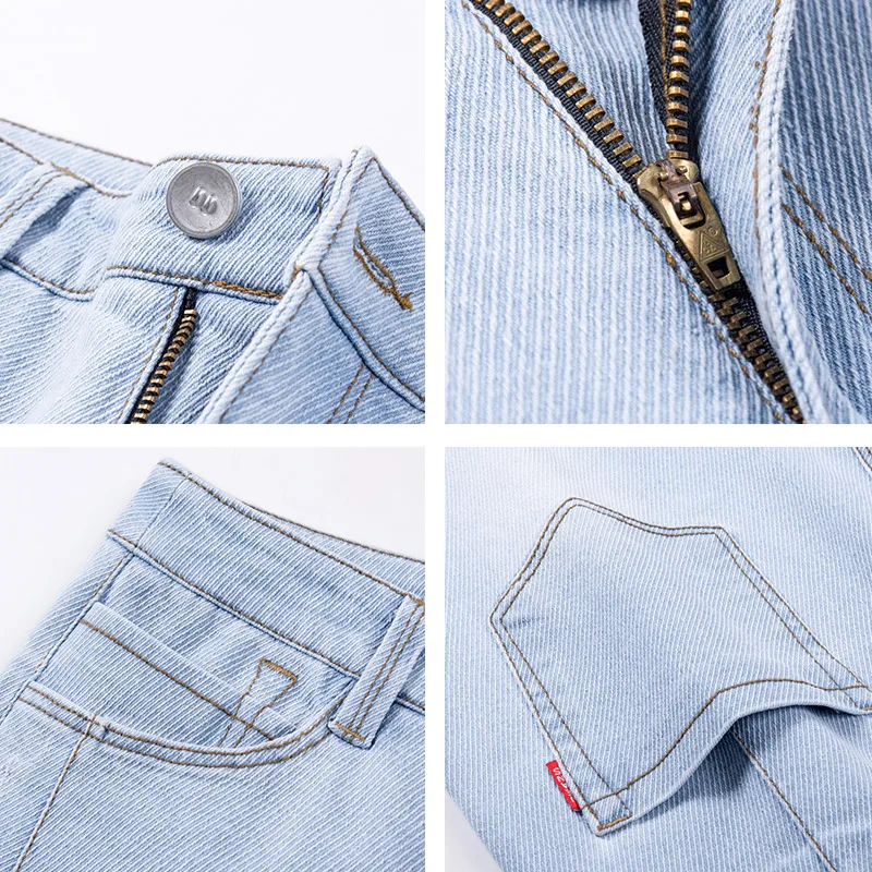 

Shangege women sky blue wide leg jeans for spring summer lady full length loose denim free shipping