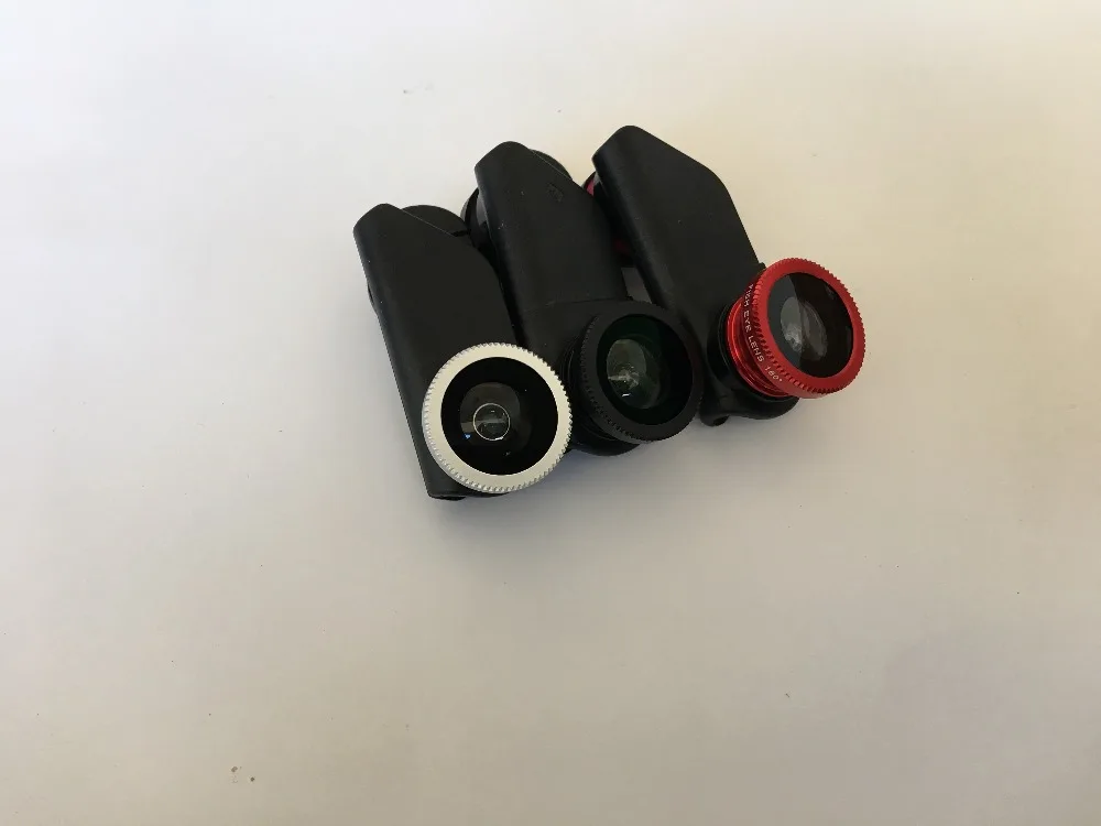 1Pcs 3 in 1 180 Degree Fisheyes+0.67x Wide-angle+10x Macro Phone Camera for iPhone7 7plus aluminum+ABS Mobile phone Lens Package | Мобильные