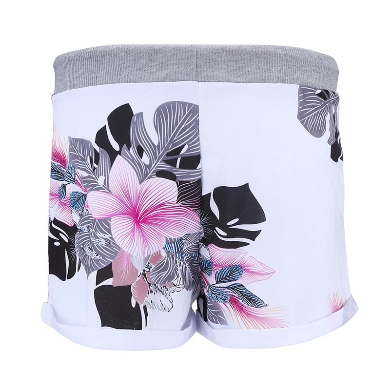 Summer Hot Short Casual elastic waist cotton blend women's shorts Floral self-cultivation mujer | Женская одежда