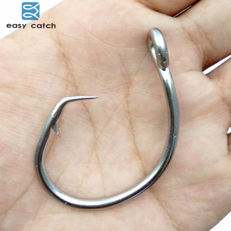 Easy Catch 50 шт. 39960 белый Смещенный тунец из нержавеющей стали кольцо размер 8/0 9/0 10/0 11/0