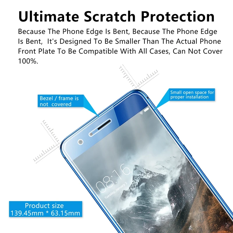 RUIPHONE 2.5D 0 26 мм 9H Premium закаленное стекло для Huawei Honor 9 Защита экрана закаленная