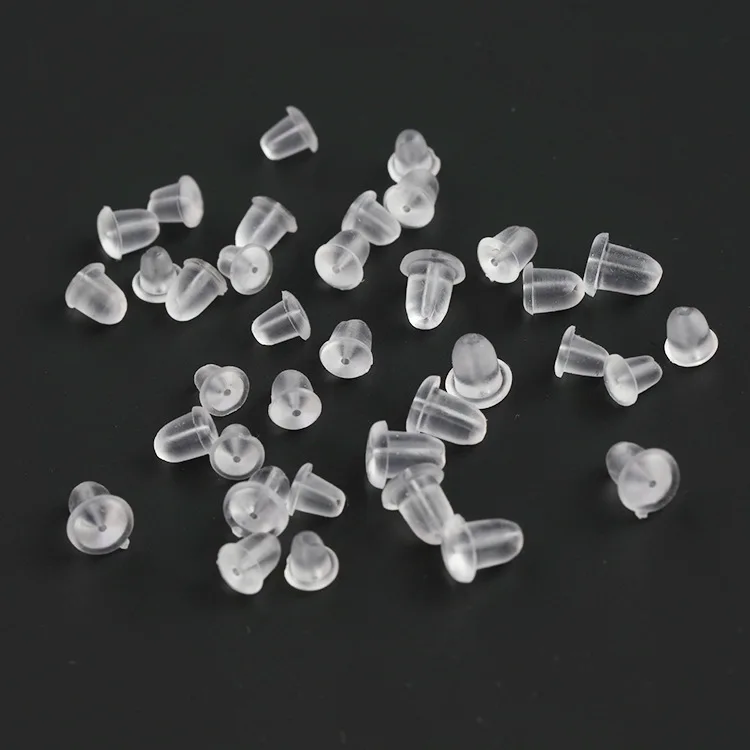 

200pcs/lot Rubber Earring Back Silicone Round Ear Plug Blocked Caps Earrings Back Stoppers For DIY Parts Jewelry Findings Making