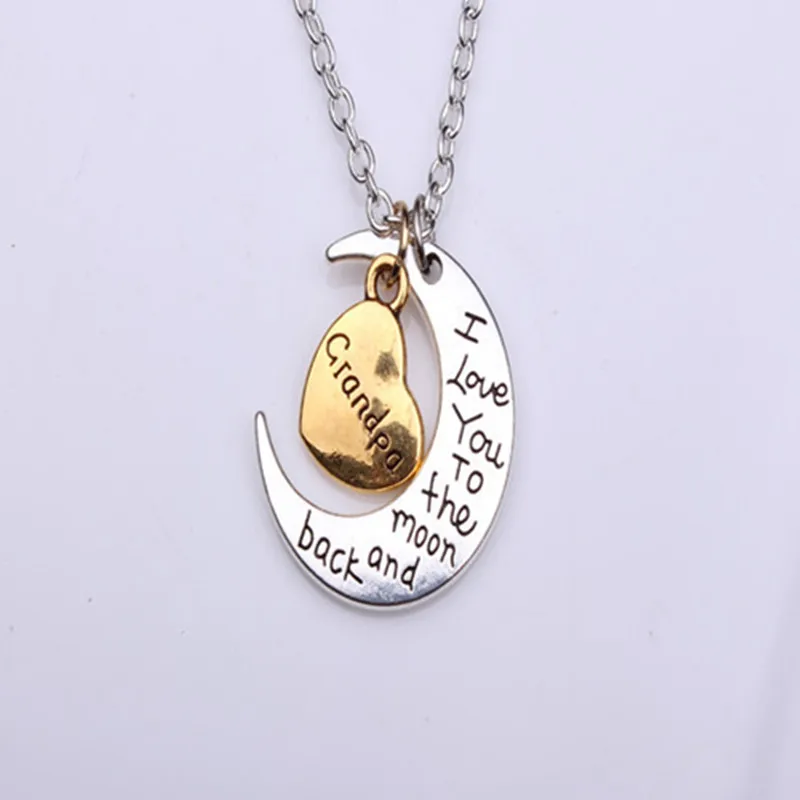 Модное ожерелье из нержавеющей стали с подвеской I Love You to the Moon and Back цепочки для
