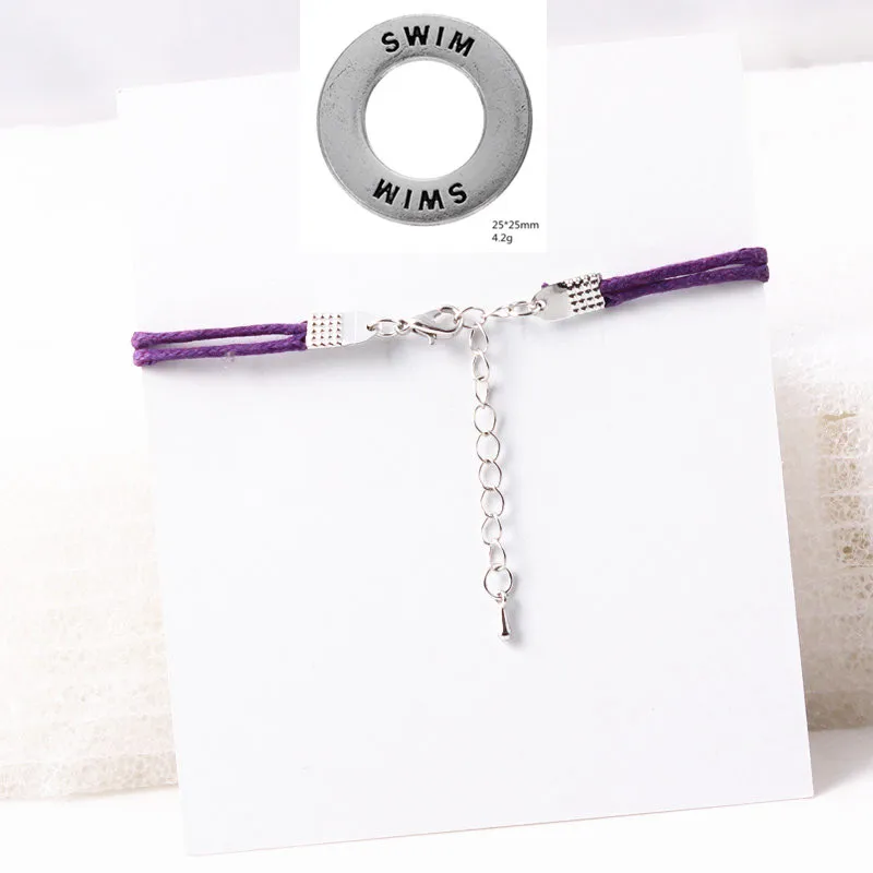 Купальный браслет спортивный карта желаний для пловца регулируемый подарок