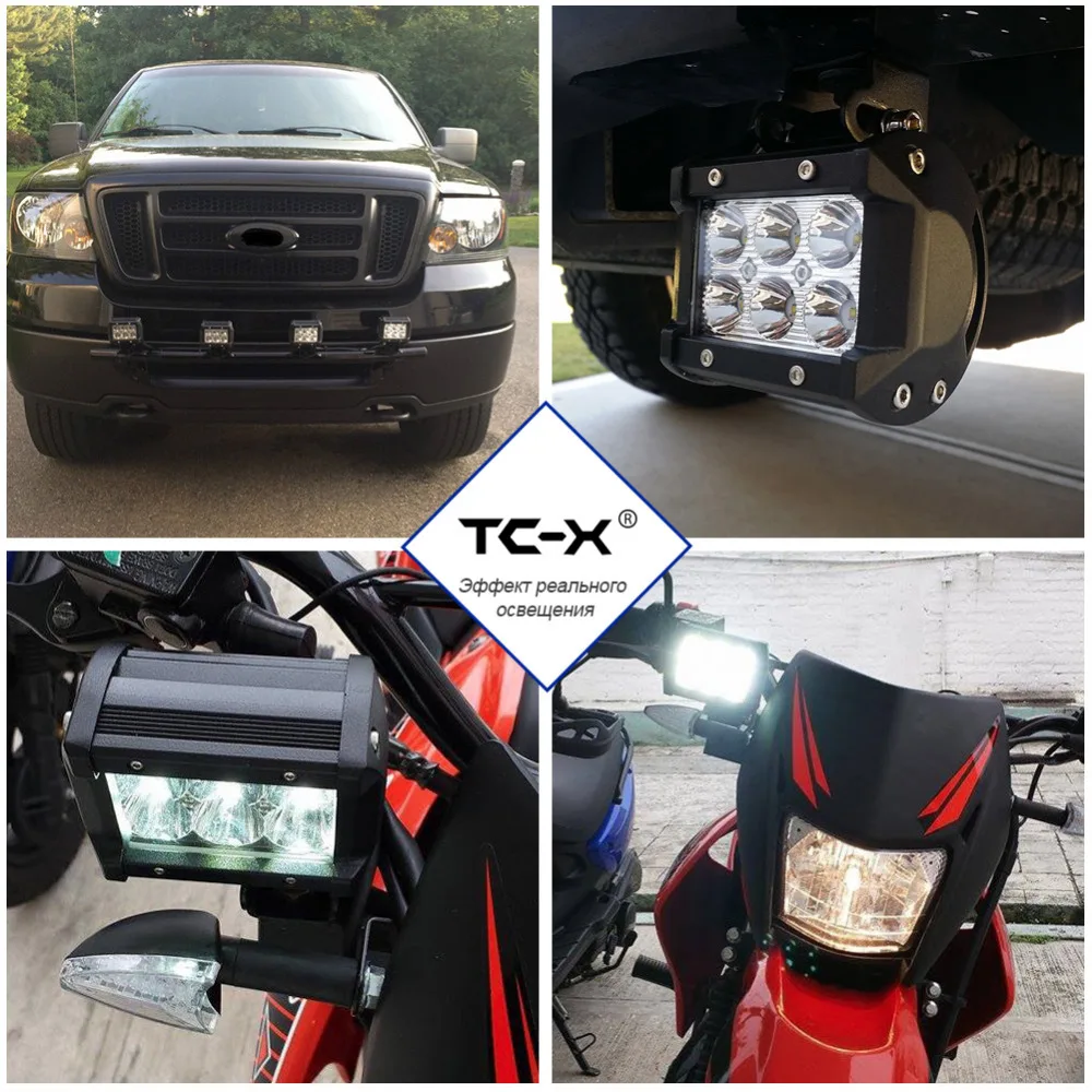 TC X Светодиодные фары для внедорожников катеров спецтехники мощностью OFF ROAD