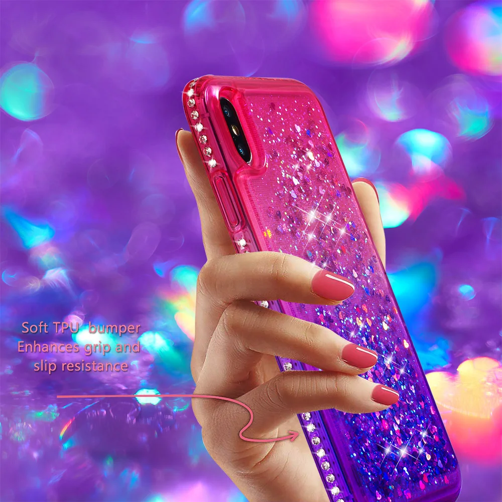Чехол с зыбучим песком для Apple iPhone 5 5S SE 6 6S 7 8 Plus прозрачный цветной чехол телефона X