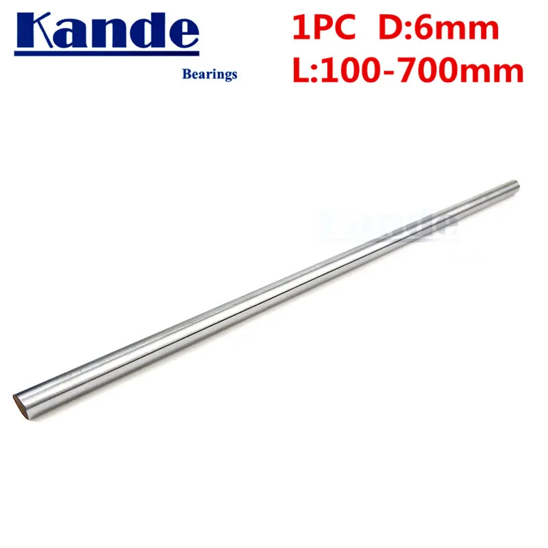 

Kande Bearings 1pc d: 6mm 3D printer rod shaft 6mm linear shaft chrome plated rod shaft CNC parts 230mm 100mm 100-600mm