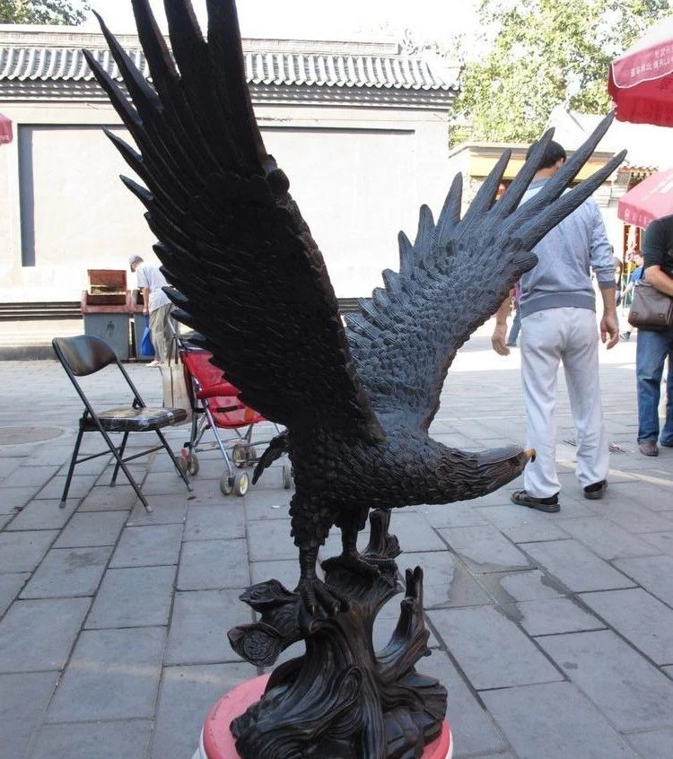 34 китайская художественная скульптура из чистой бронзы медная летучая мышь Орел