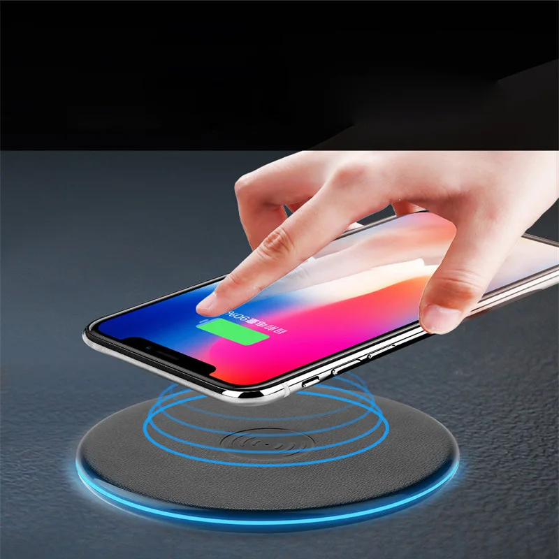 Универсальное беспроводное зарядное устройство QI cafan для iPhone X/8/8 Plus Samsung Galaxy S6