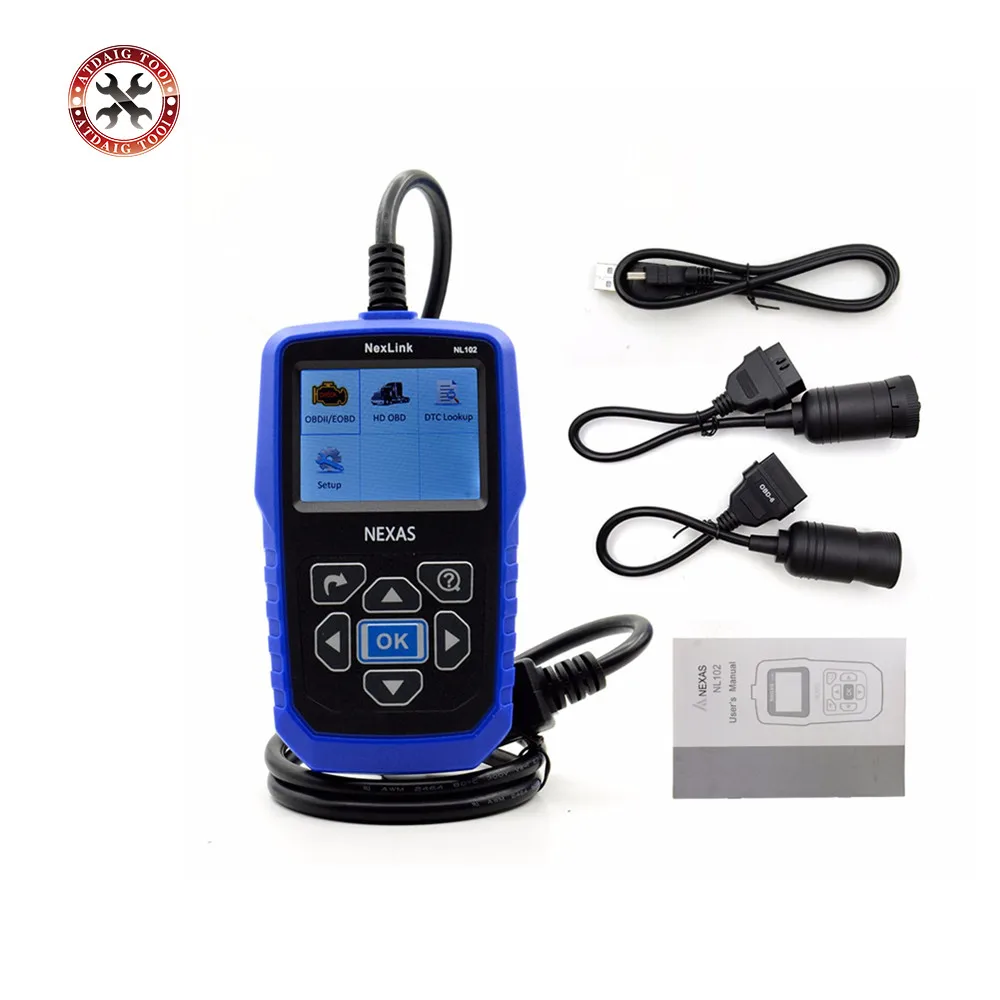 Последним Heavy Duty Truck диагностики дизельного двигателя сканер NEXAS NL102 OBD2 может