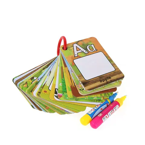Изучение английского алфавита, 26 дюймов, раскраска, доска для акварели, распознавание ранних образовательных игрушек для детей