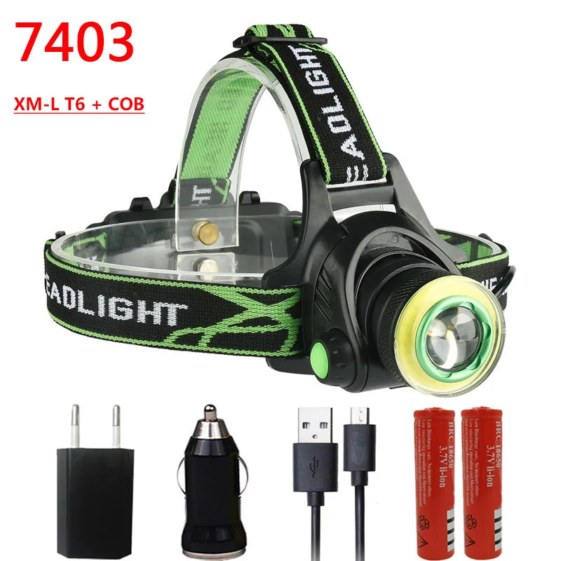 Litwod Z207403 светодиодный налобный светильник на голову 10000лм CREE XM-L2 U2 COB Micro USB зарядное устройство Головной фонарь портативный светильник фонарь - Испускаемый цвет: Option D