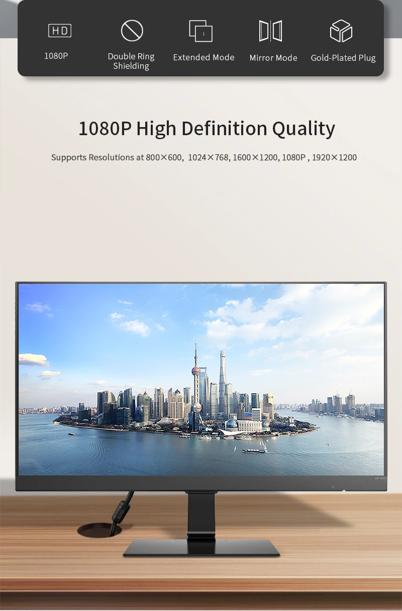 AMPCOM VGA кабель, VGA к VGA кабель(SVGA кабель) папа-папа 1080P супер VGA дисплей шнур для ПК проектор ноутбук ТВ