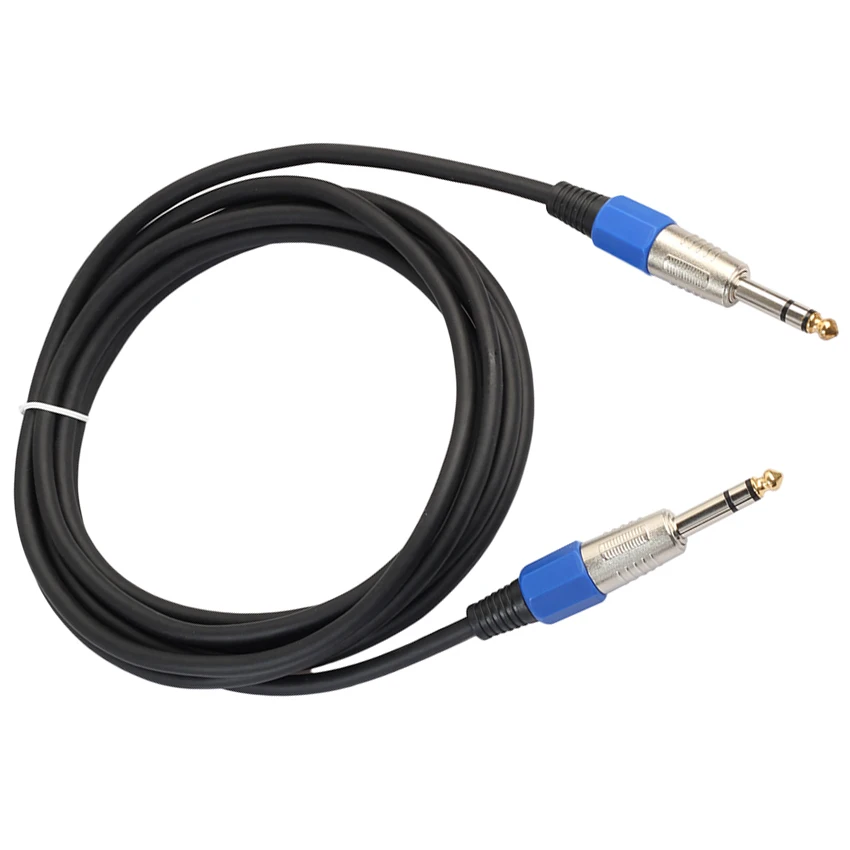 6.35mm to Audio Cable Male For Electric Guitar Mixer Stereo Cable(3 Meter) Black+Blue | Спорт и развлечения