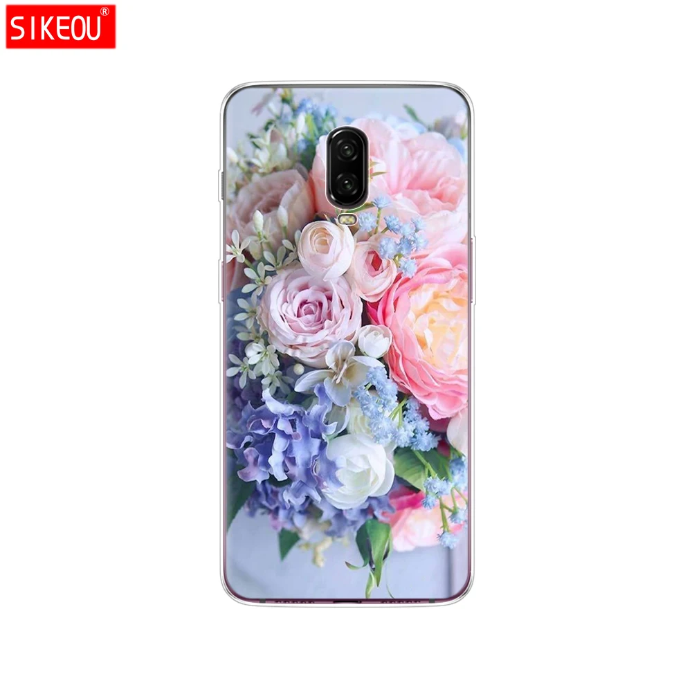 12070 Силиконовый чехол для oneplus 6 t, чехол, Coque для one plus 6 T, чехол etui, чехол для oneplus 6 t, силиконовый чехол с котом и цветами - Цвет: 12070