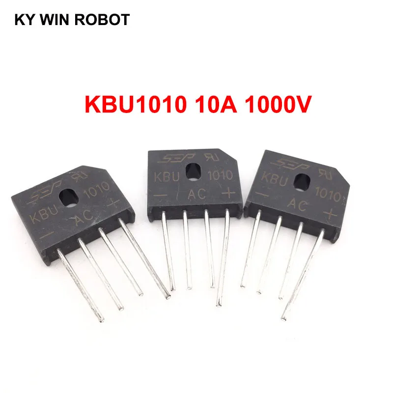 Диодный мост-выпрямитель KBU1010 10 А 1000 В DIP-4 5 шт. | Электронные компоненты и
