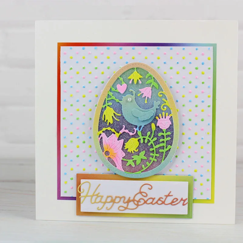 Письмо Счастливой Пасхи слова металлические штампы трафареты для сделай сам