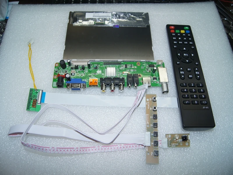 E & M 7 дюймов DIY проектор ТВ 1280*800 ЖК дисплей модуль Экран монитор USB Mp4 плеер 1080P VGA AV