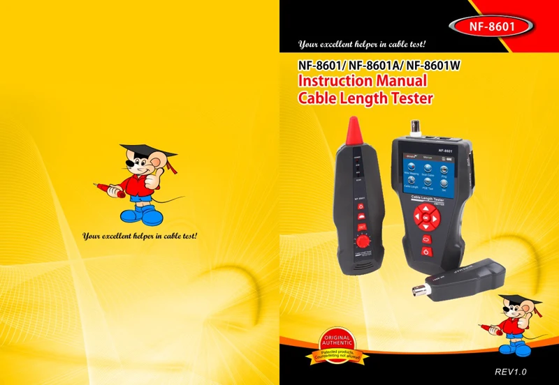 NF-8601A Многофункциональный тестер сетевого кабеля ЖК-тестер длины кабеля тестер точки останова английская версия NF_8601A
