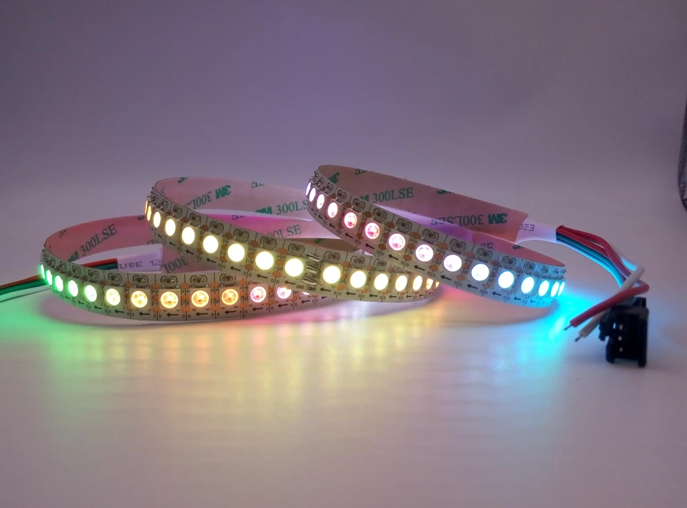 WS2812B Светодиодная лента 1-5m30/60/74/96/144 пикселей/светодиодов/м Smart 5050 RGB Светодиодная лента светильник, черный/белый PCB, WS2812 IC; IP30/IP65/IP67 DC5V