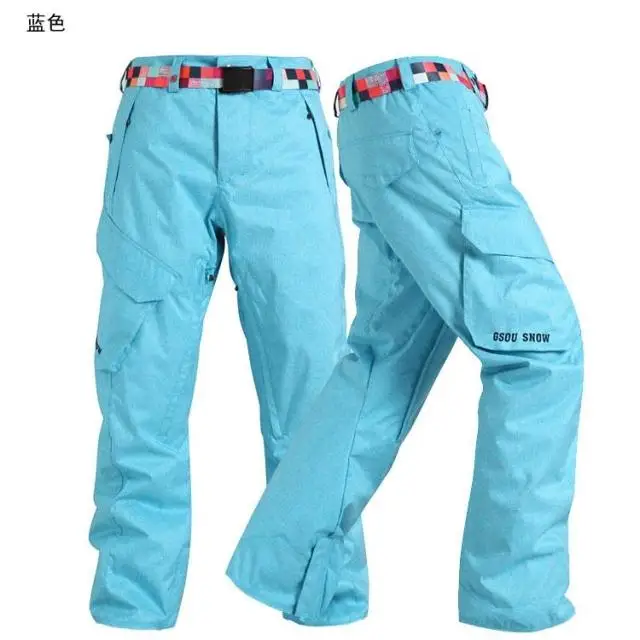 Мужские лыжные брюки Gsou зимние плотные с хлопковой подкладкой | Спорт и
