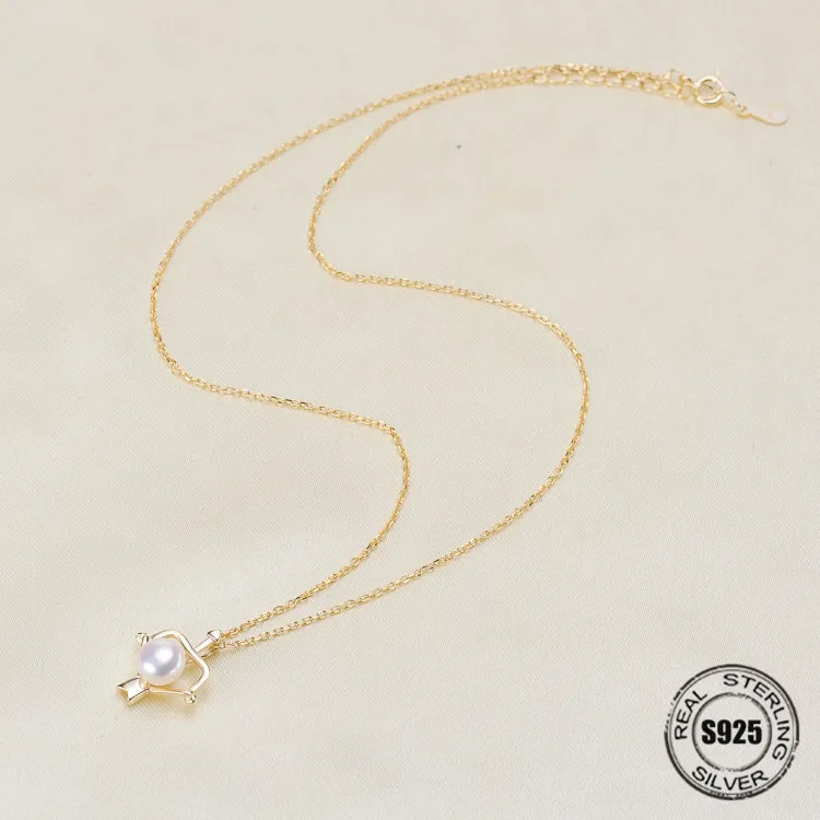 

Necklace Pendant Findings S925 Sterling Silver Necklace Chain Settings Jewelry Parts Fittings Jewelry Making Charm Accessories