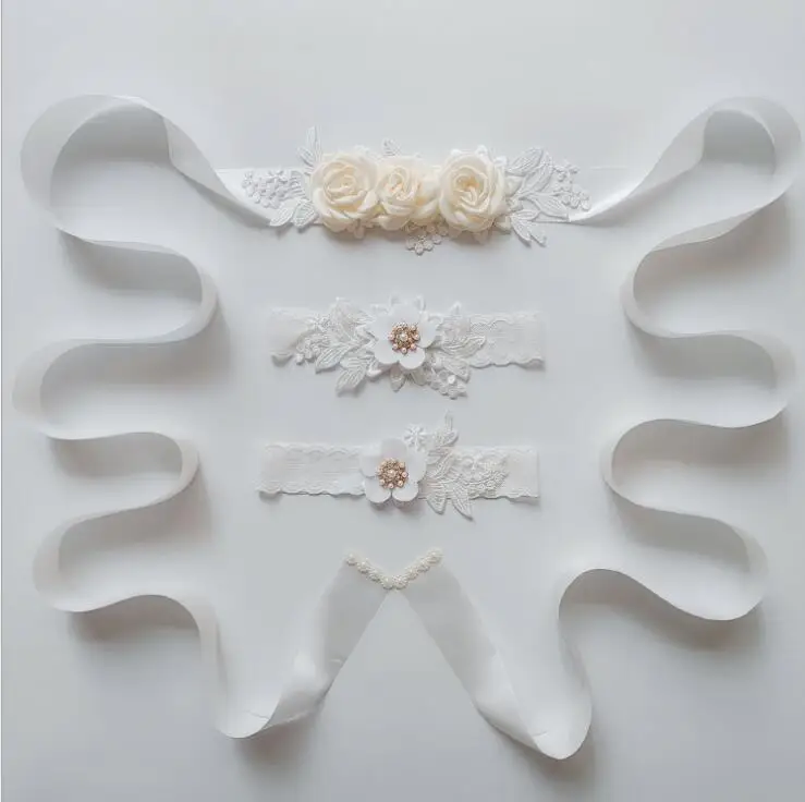2018New Европейская и американская Подвязка невесты ручная работа кружевные