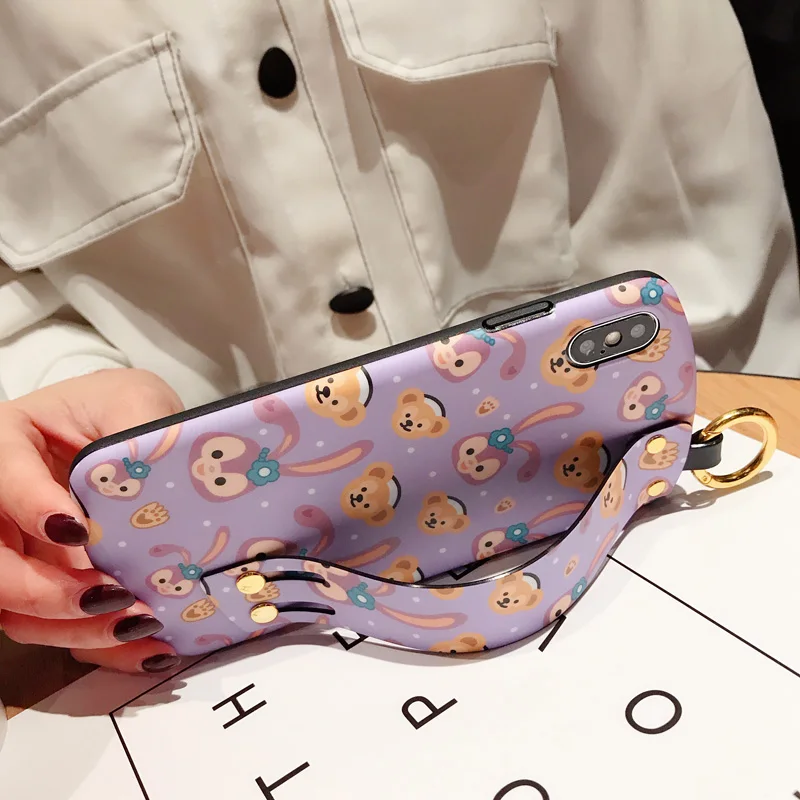 Чехол для iphone X XR XS max Cute Minnie mickry Duffy 8 plus 7 6 S p мягкий чехол подставка держатель |