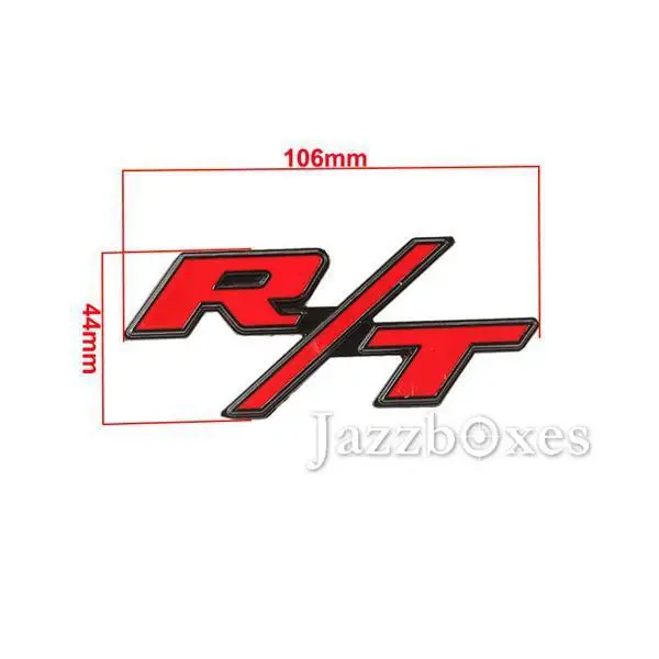 Пара 3D КРАСНЫЙ RT Эмблема Значок Стикер Логоса Автомобиля Для Jeep Chrysler Dodge Металл R/T