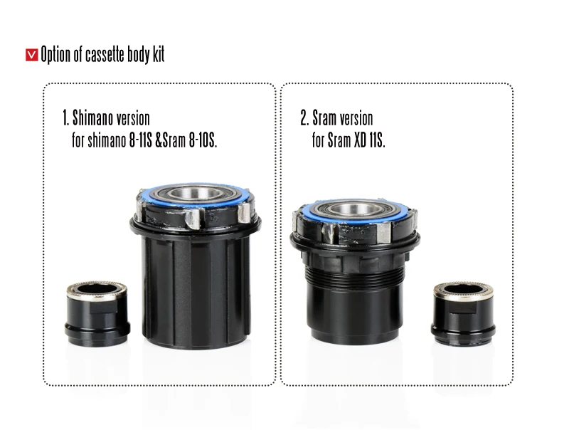 

KOOZER BM440 four Bearing 72 ring BOOST wide shaft barrel shaft mountain bike hub 15x110/12x148mm XD SHIMAN0