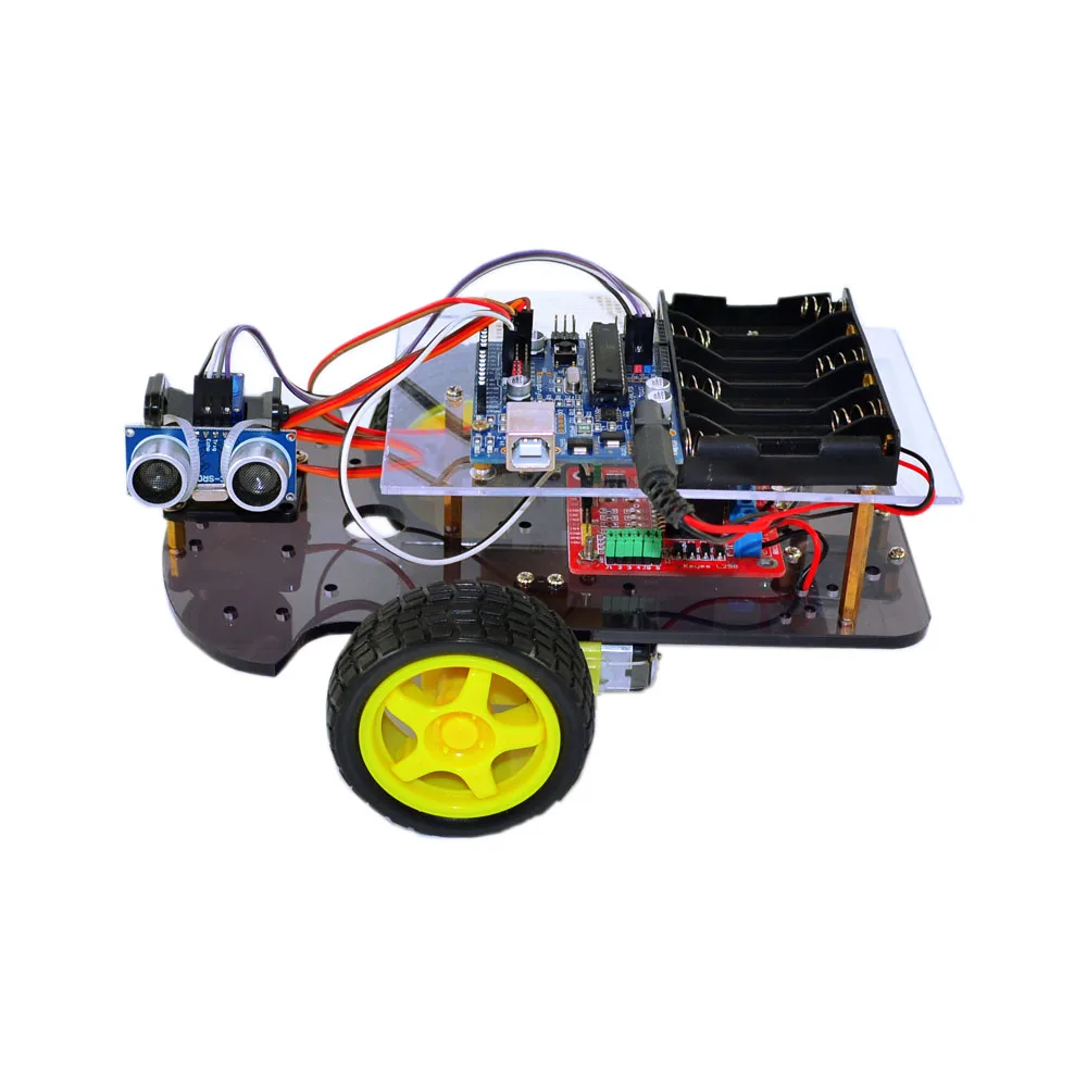 Набор шасси Ultrasone obstakel vermijden Speed Encoder Batterij Box Tracking Obstakel intelligente|Программируемые