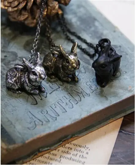 Прямая поставка ожерелье в стиле ретро с объемным кроликом|drop necklace|necklace dropnecklace