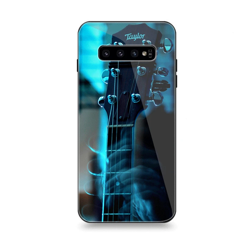 Стеклянный чехол для телефона Samsung A40 A50 A10 A20 A30 A60 A70 S10 S7 Edge S8 S9 Plus Note 8 9 бас гитары