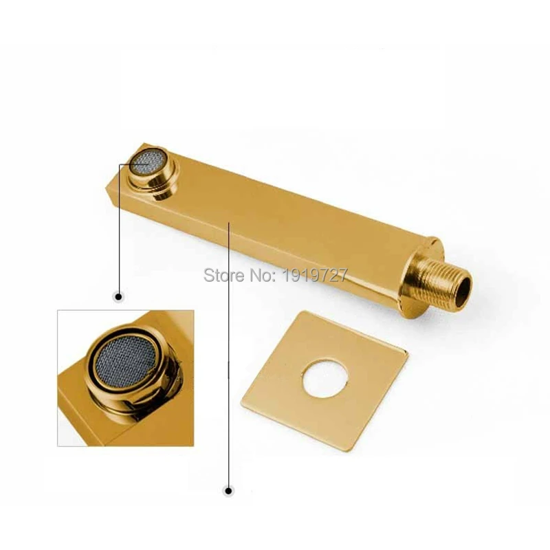 Лейка Водопад для душа золотого цвета