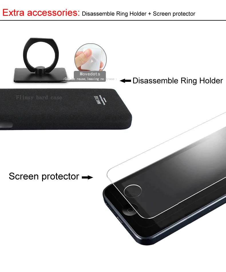 IMAK For iPhone 8 Plus Case Cover Hard PC iPhone8 Protective Shield + Screen Protector |