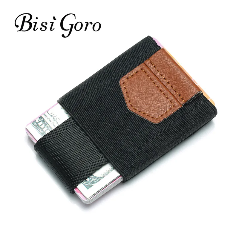 Новинка 2019 тонкий эластичный мужской чехол для кредитных карт BISI GORO